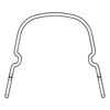 3M™ Unitek™ Preformed Lingual Arch, Horizontal, 3.25 in. Arch Length,.036 in., 314-226, 10/Pk