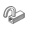 3M™ Unitek™ Archwire Stop 533-710, With Hook, Rectangular Wire, Crimpable, 10/Pk