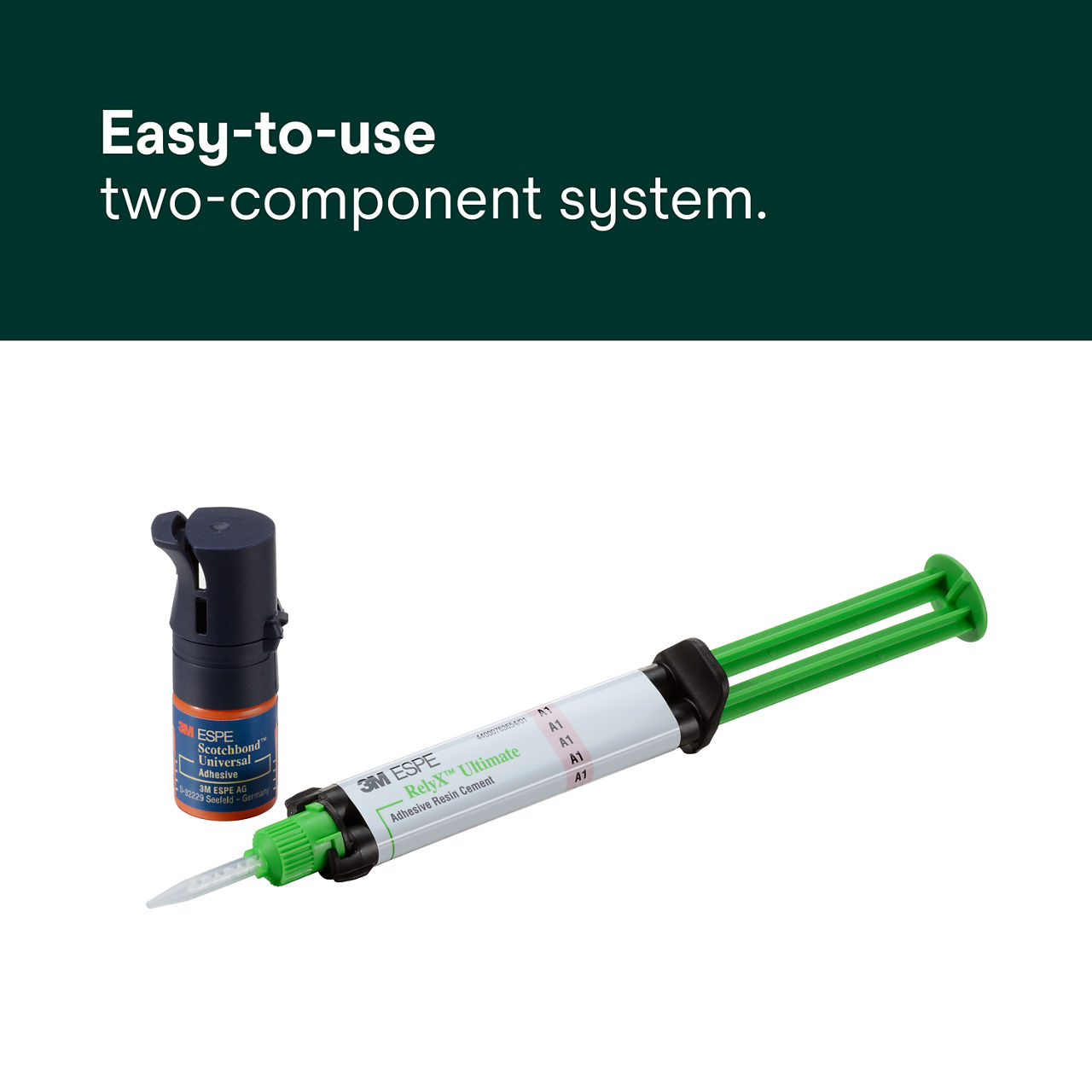 (2 - Syringe) RelyX Ultimate Adhesive Resin Cement: Easy to use two-component system
