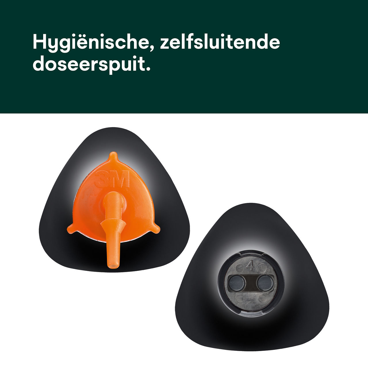 (3) RelyX™ Universal Composietcement : Hygiënische,  zelfsluitende doseerspuit.