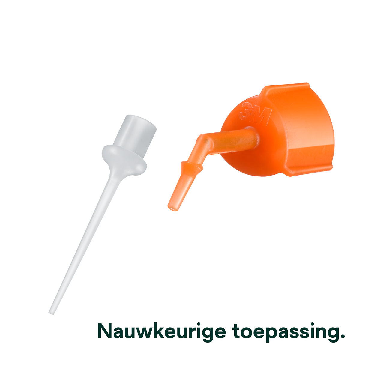 (4) RelyX™ Universal Composietcement : Nauwkeurige toepassing.