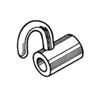 3M™ Unitek™ Archwire Stop, 532-162, With Hook, For .040 in. Round Wire,Weldable, 2 mm Length, 10/Pk