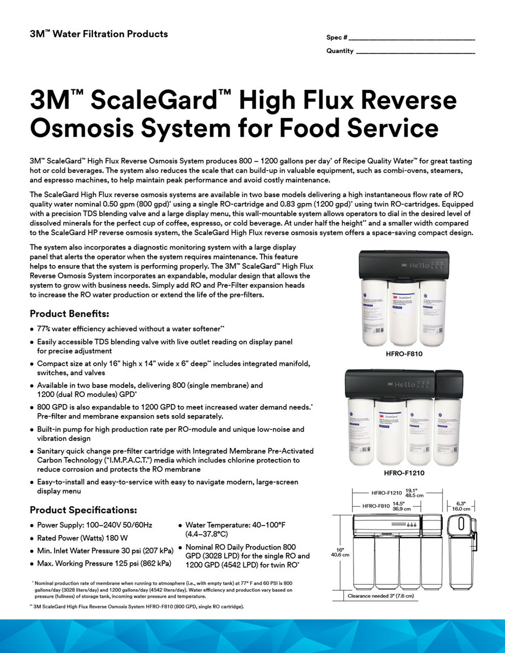 3M™ Scalegard™ High Flux RO System data sheet