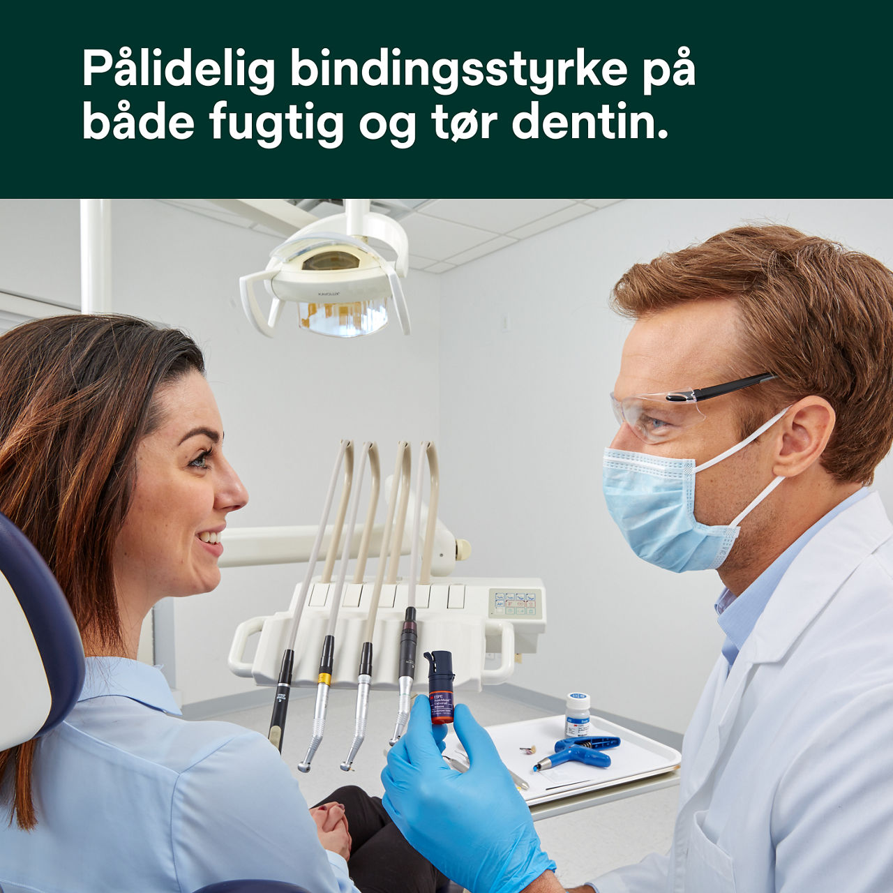 (2) Scotchbond Universal Lim: Sikker bindingsstyrke på både fugtig og tør dentin