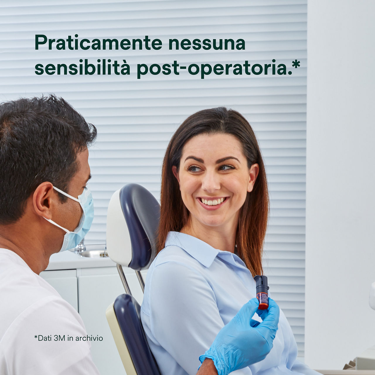 (3) Scotchbond Adesivo Universale: Praticamente nessuna sensibilità postoperatoria