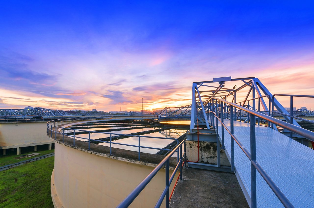 The Solid Contact Clarifier Tank type Sludge Recirculation in Water Treatment Plant; Shutterstock ID 315146492; purchase_order: -; job: -; client: -; other: -