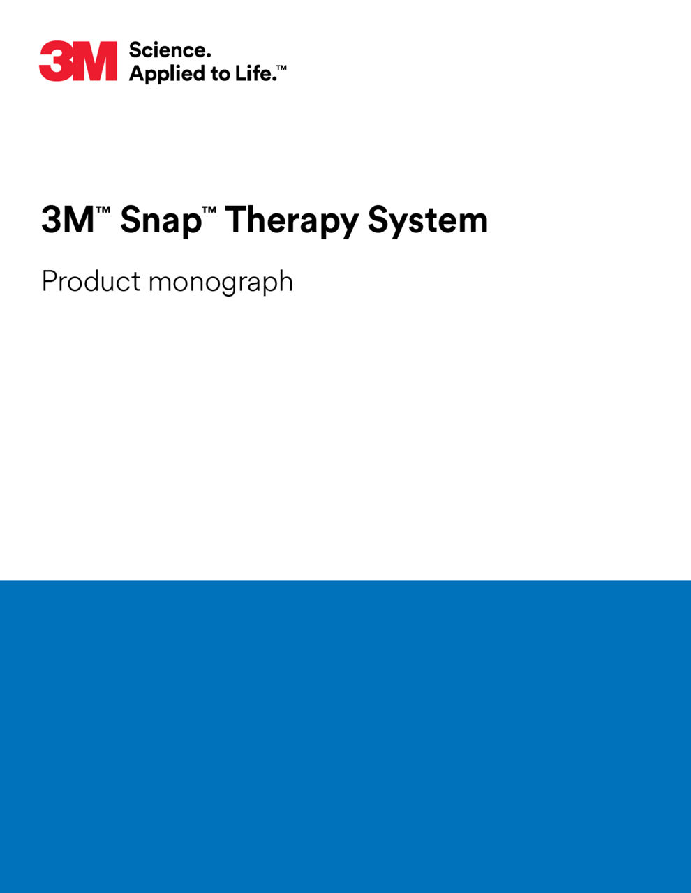 Snap Therapy product monography cover preview