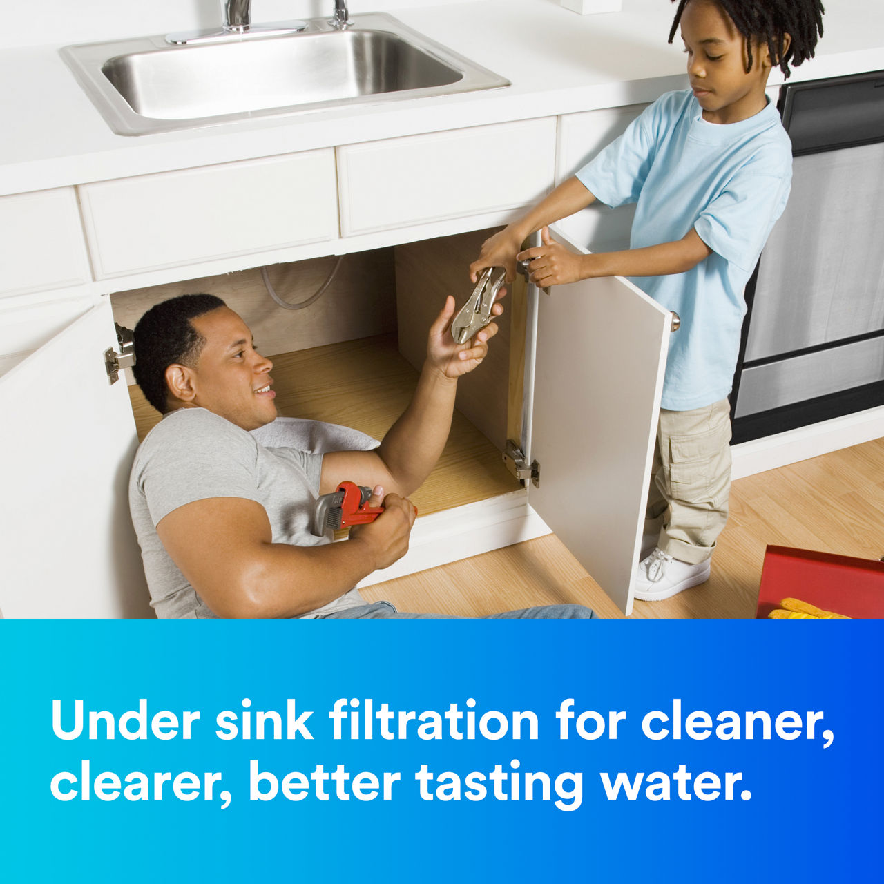 3M™ Under Sink Water Filter System, 3MFF100 B+ Content, Undersink Filtration