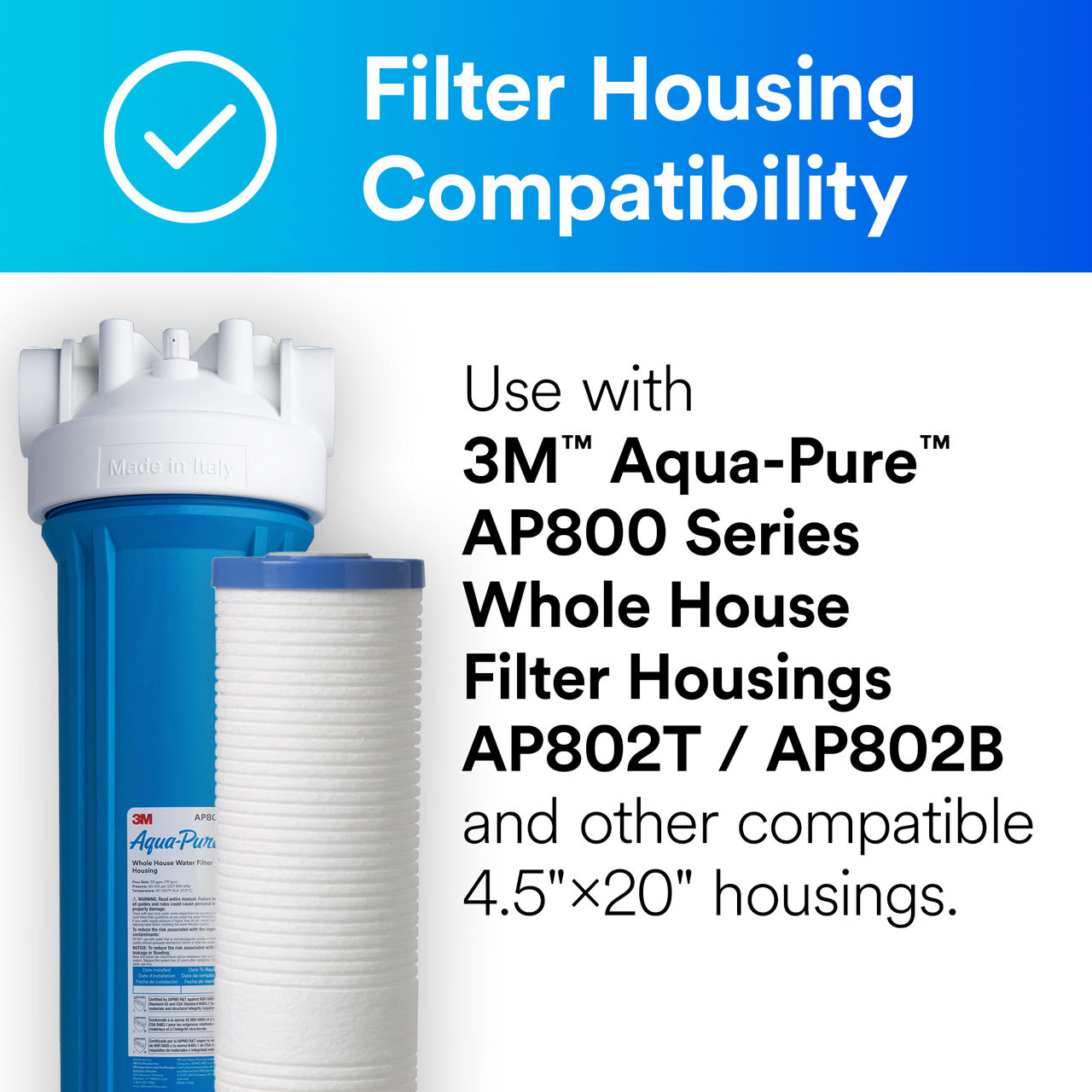 3M™ Aqua-Pure™ AP800 Series Whole House Water Filtration System, 2-AP810-2 B+ Content, Product Photo