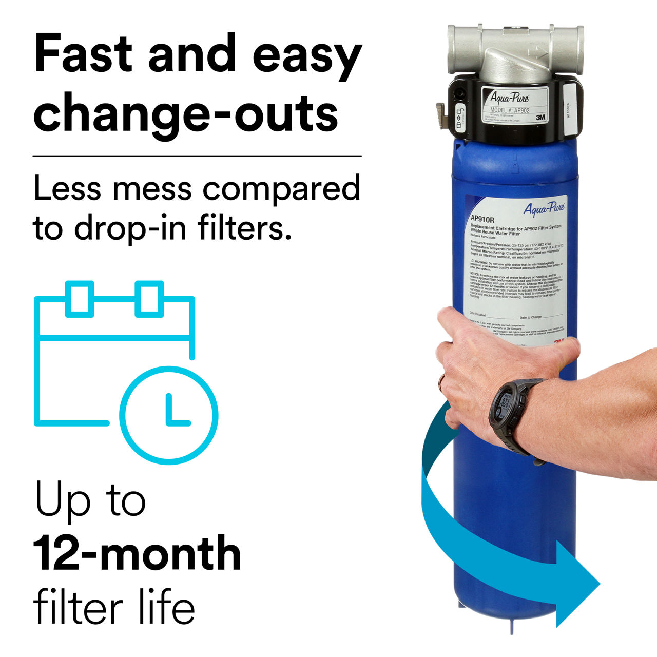 Filtrete™ Under Sink 3US Series Water Filter System, 3US-AF01-6 B+ Content, Product Photo