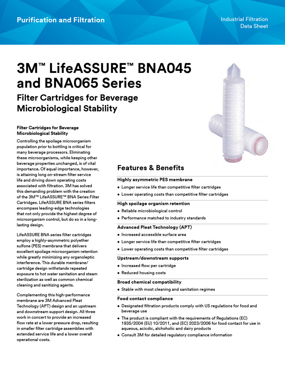 3M Life Assure BNA045 and BNA065 Series Data Sheet