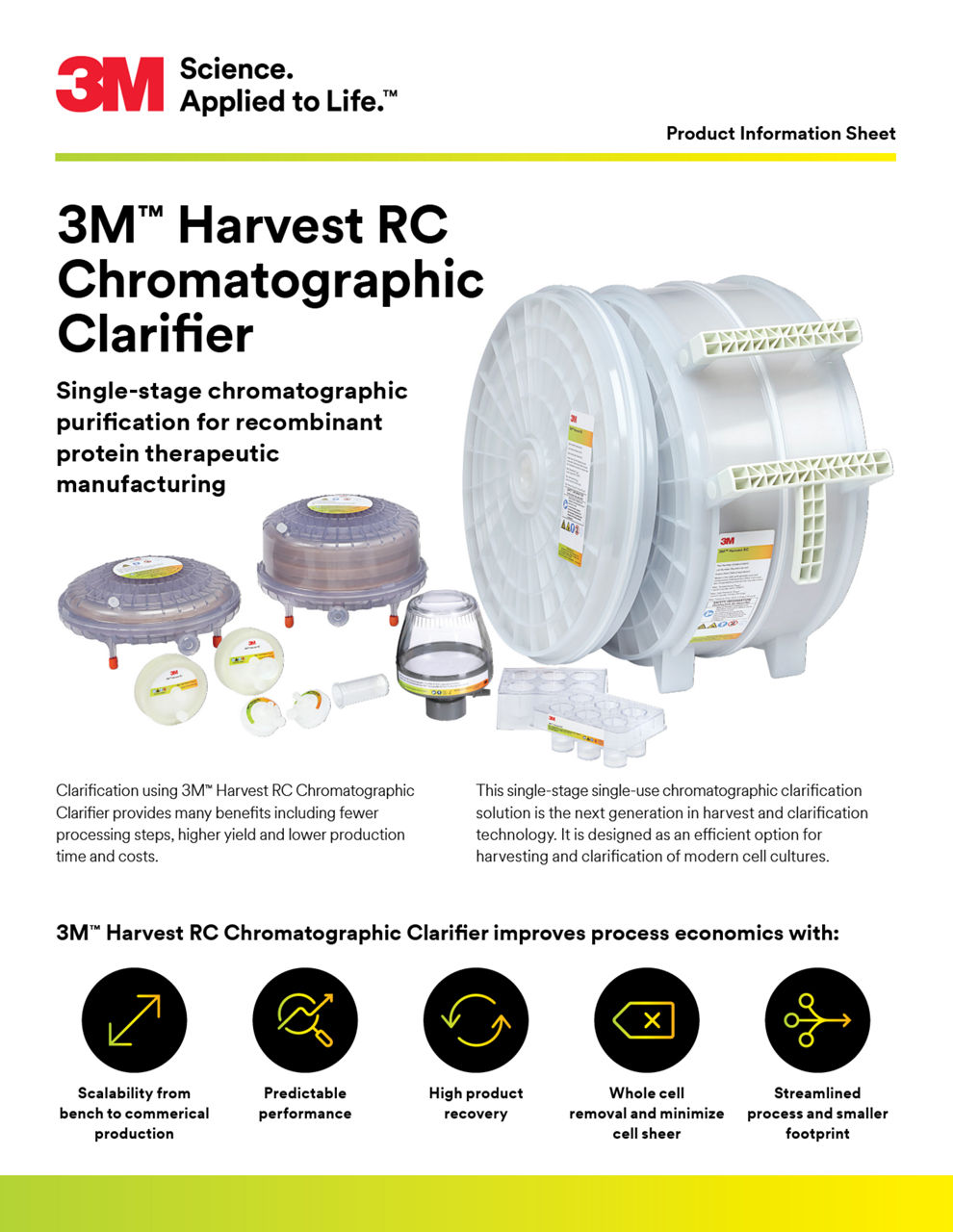 3M Harvest RC Chromatographic Clarifier Product Information Sheet