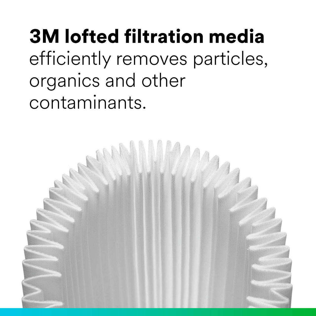 (3) High Flow HFR: 3M lofted filtration media.