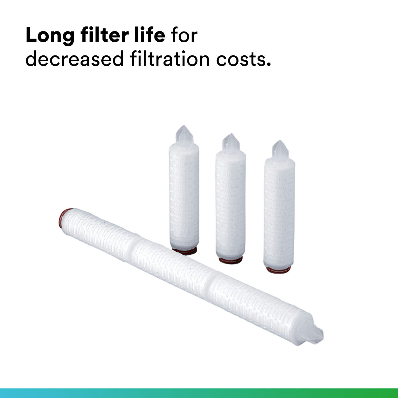 (1) LifeASSURE BA Series Filter Cartridge: Long filter life for decreased filtration costs