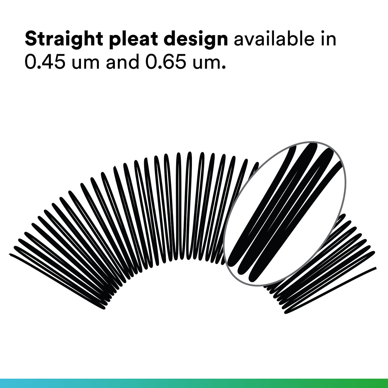 (4) LifeASSURE BA Series Filter Cartridge: Straight pleat design available in 0.45 µm and 0.65 µm