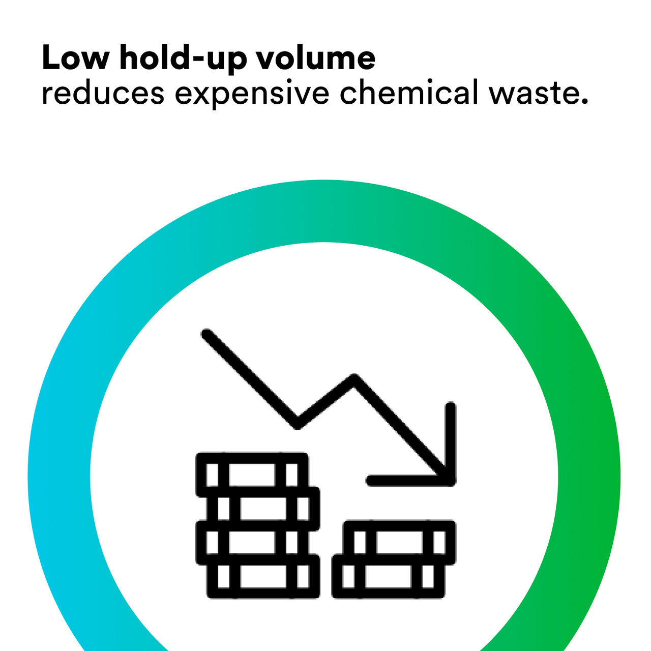 4 - LifeASSURE MFE: Low hold-up volume reduces expensive chemical waste