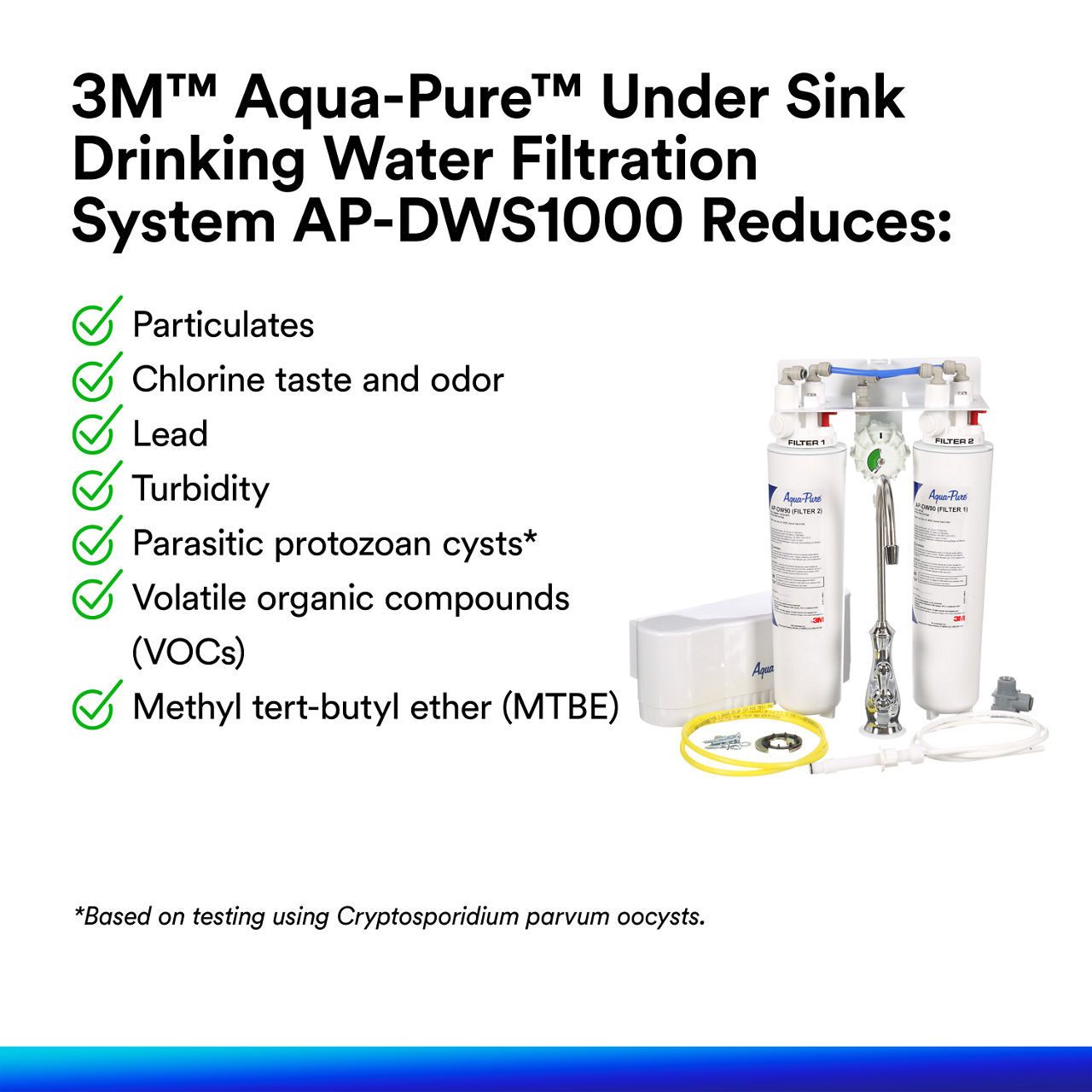 2 - Aqua-Pure™ AP-DWS1000: 3M Aqua-Pure™ Under Sink Drinking Water