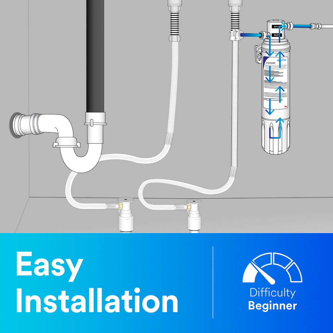 4 - Dedicated Faucet Water Filter: Easy installation