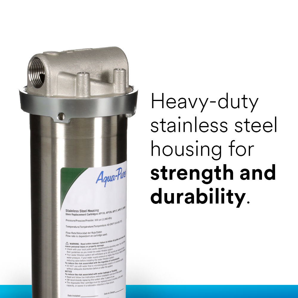 (4) Aqua-Pure SST Series: Heavy-duty stainless steel housing for strength and durability