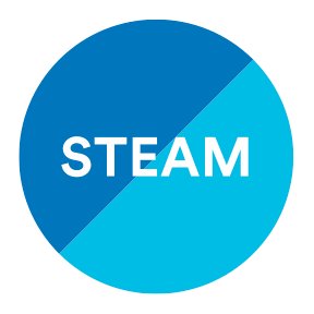 Steam Icon, blue circle