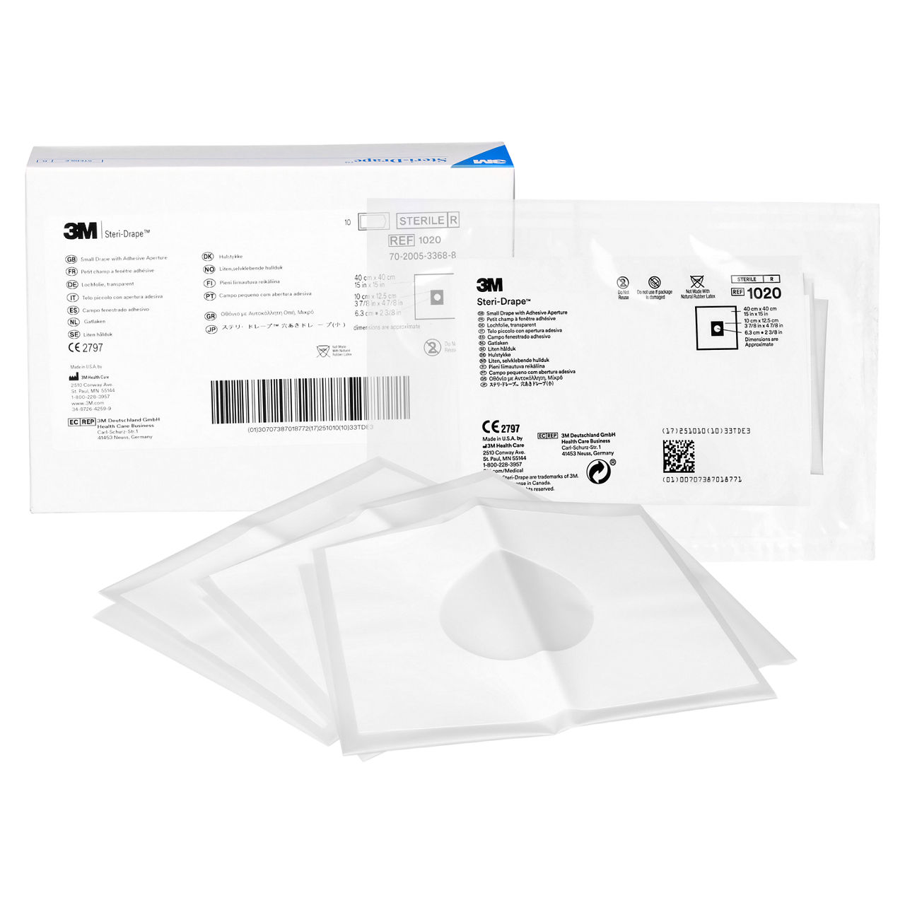 3M™ Steri-Drape™ Small Drape with Adhesive Aperture, 1020