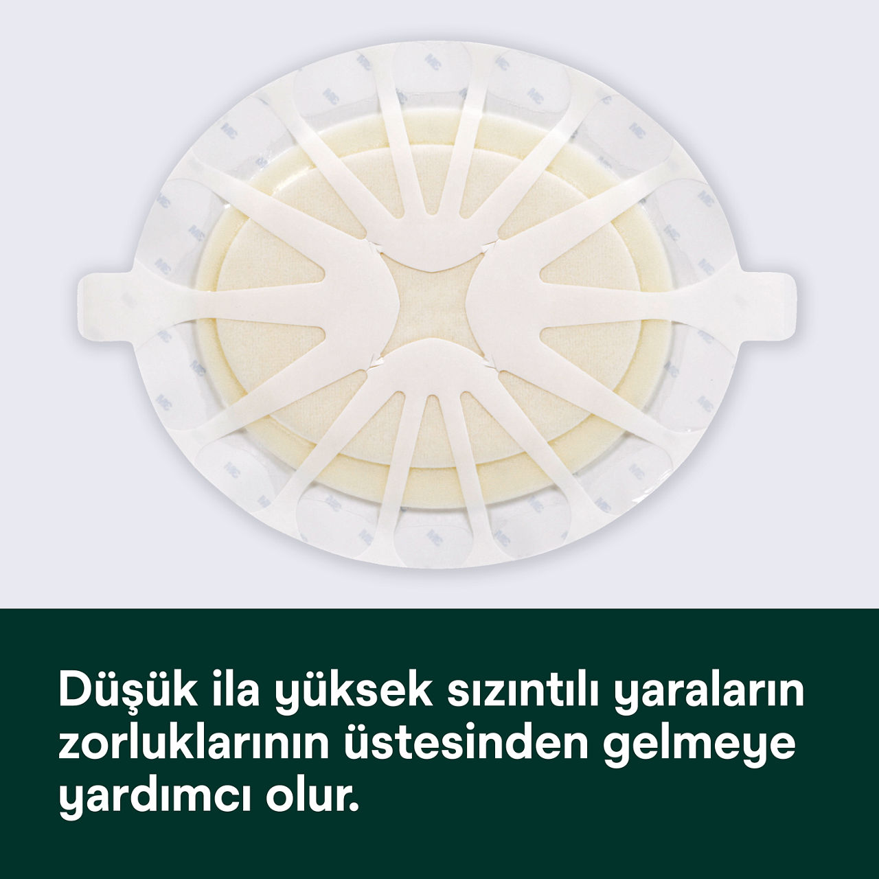 (1) Tegaderm HP Skumförband: Düşükten yükseğe kadar eksüda eden yaraların zorluklarının üstesinden gelmeye yardımcı olur - 90616