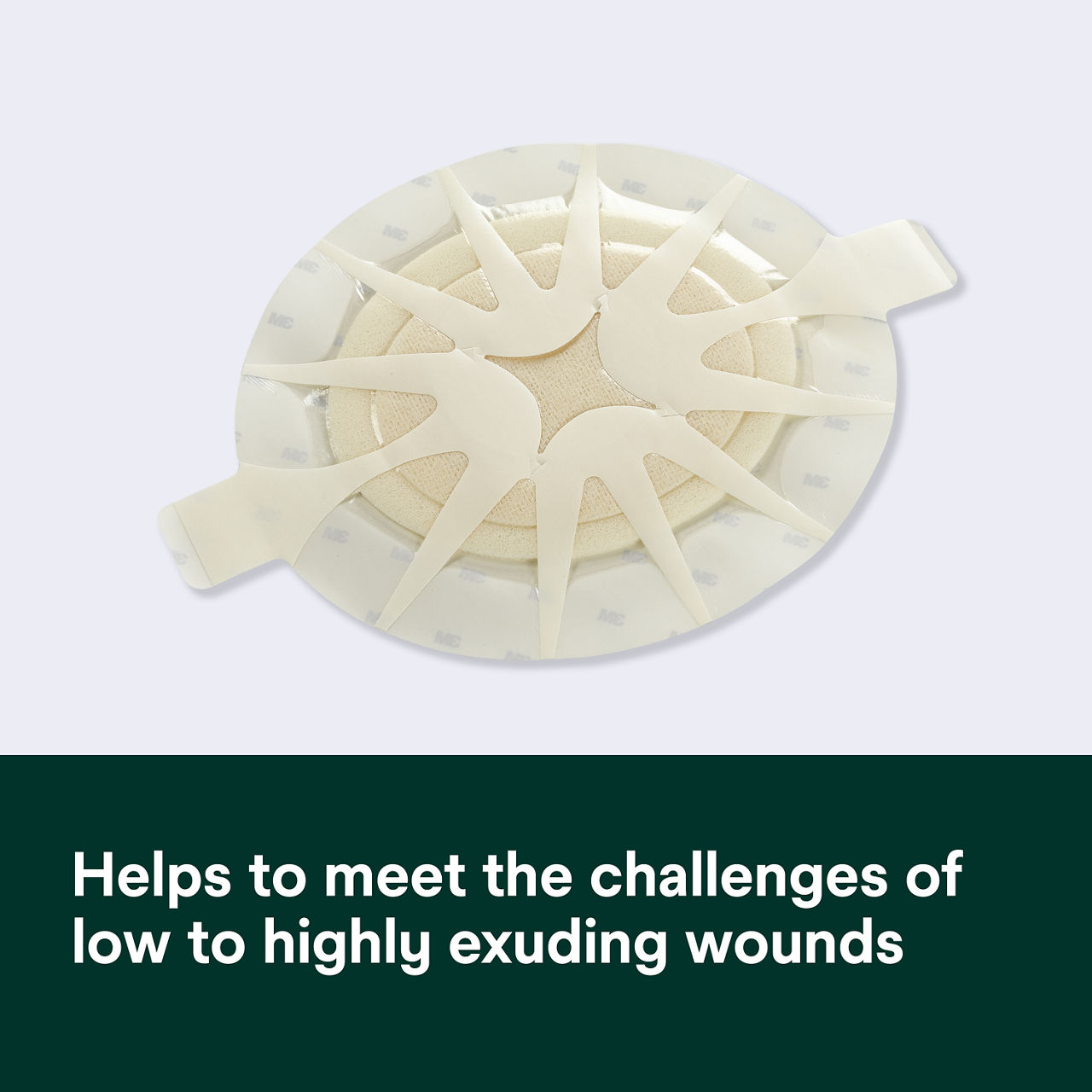 (1) Tegaderm HP Foam: Helps to meet the challenges of low to highly exuding wounds - 90619