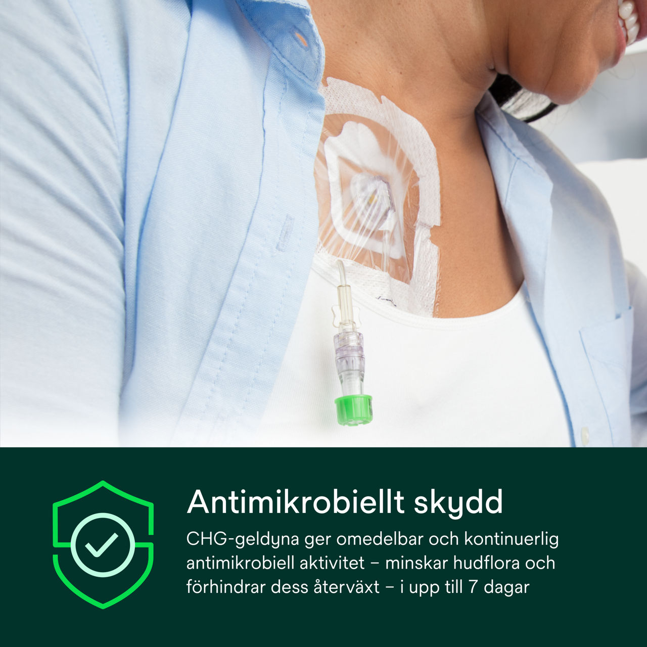 (3) Tegaderm CHG Gel Pad 1664/1664R: Antimikrobiellt skydd