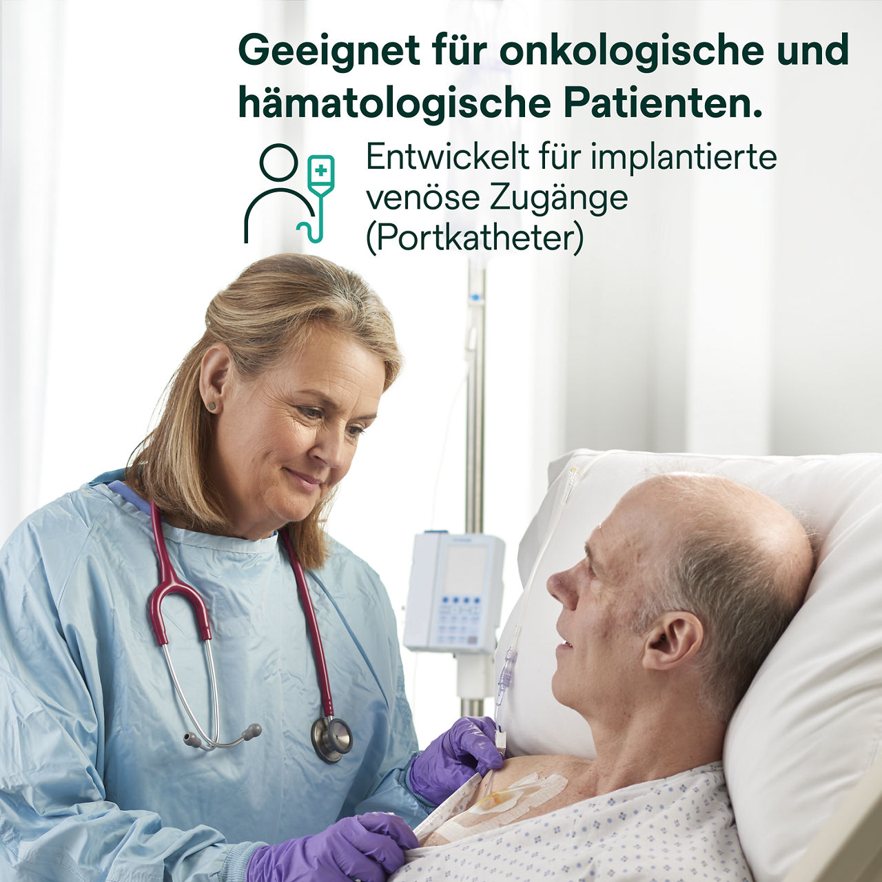 (7) Tegaderm CHG IV-Portverband 1665/1665R: Verwendung für Onkologie- und Hämatologiepatienten
