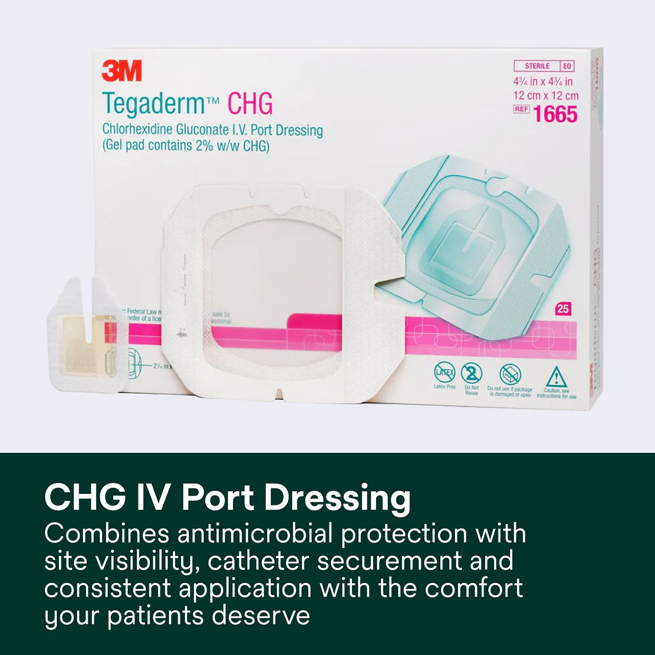 (1) Tegaderm CHG IV Port Dressing 1665: CHG IV Port Dressing