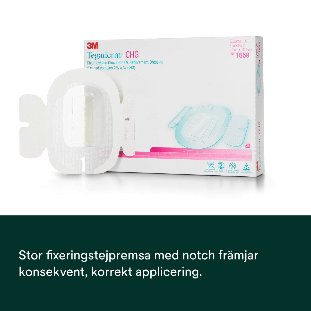 (4) Tegaderm CHG IV Securement 1659: Konsekvent, korrekt applicering