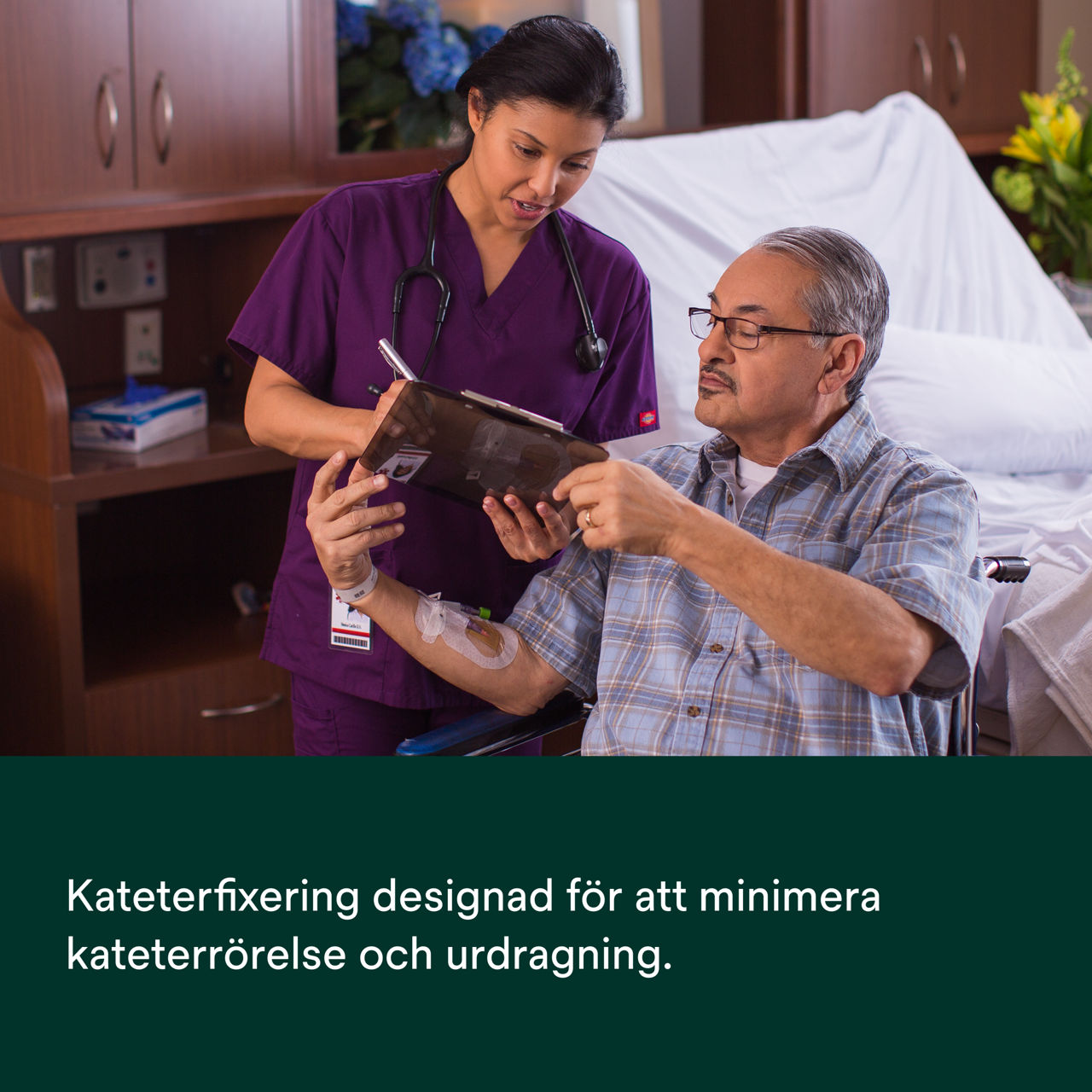 (6) Tegaderm CHG IV Securement: Fastsättning av kateter