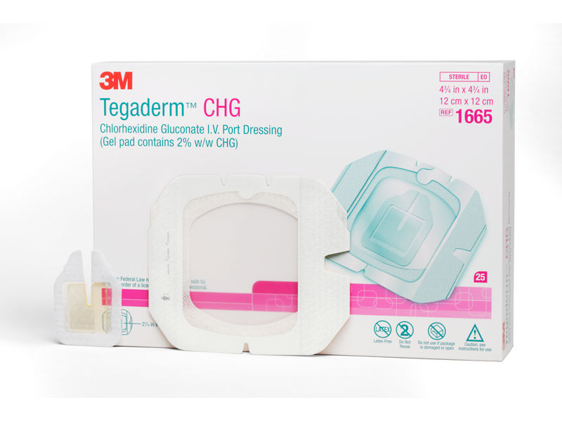 3M™ Tegaderm™ CHG Chlorhexidine Gluconate I.V. Port Dressing