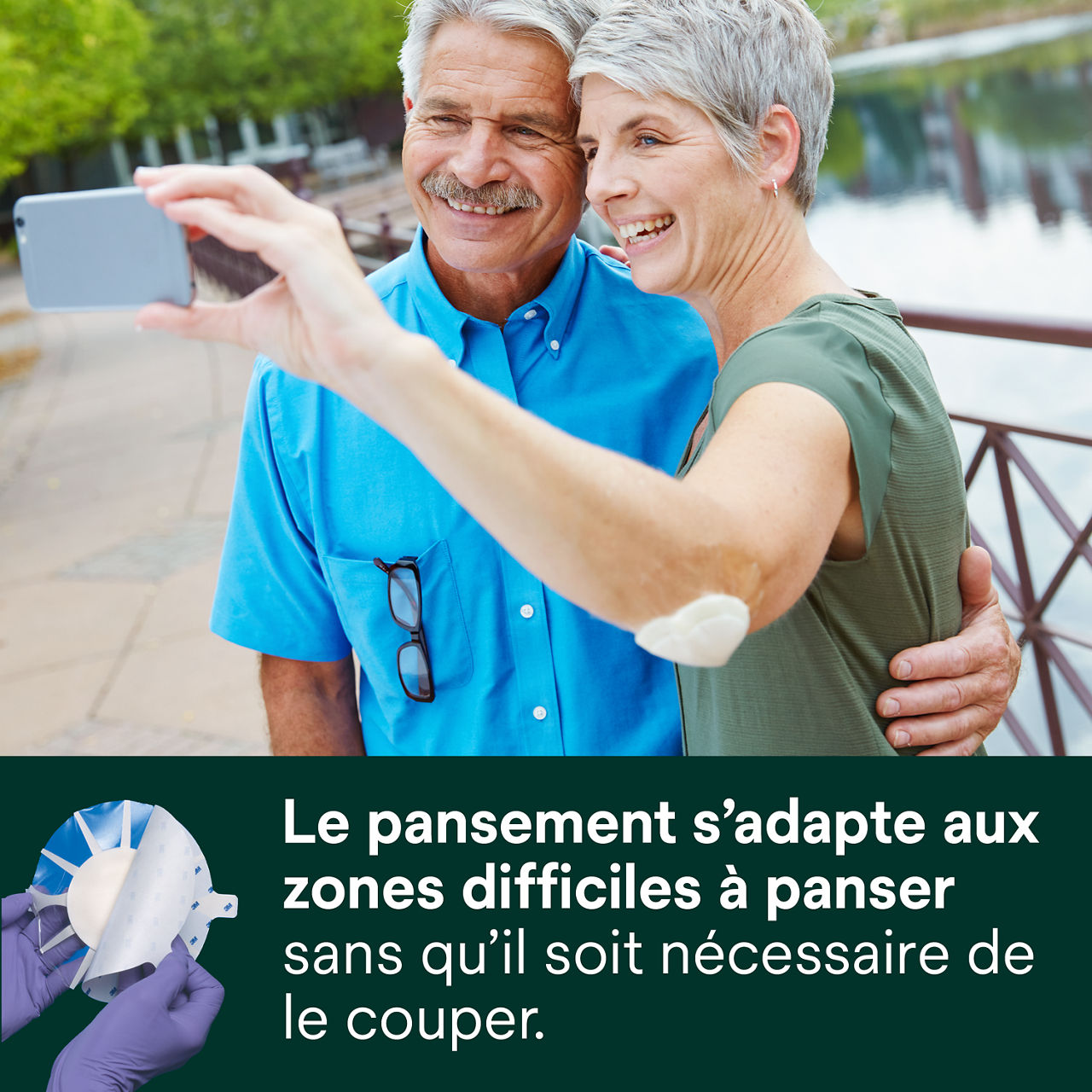 (5) Tegaderm HP Mousse : Le pansement s'adapte aux zones difficiles