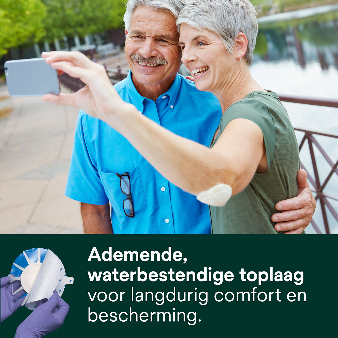 (5) Tegaderm HP Foam: Verband past zich aan moeilijke gebieden aan