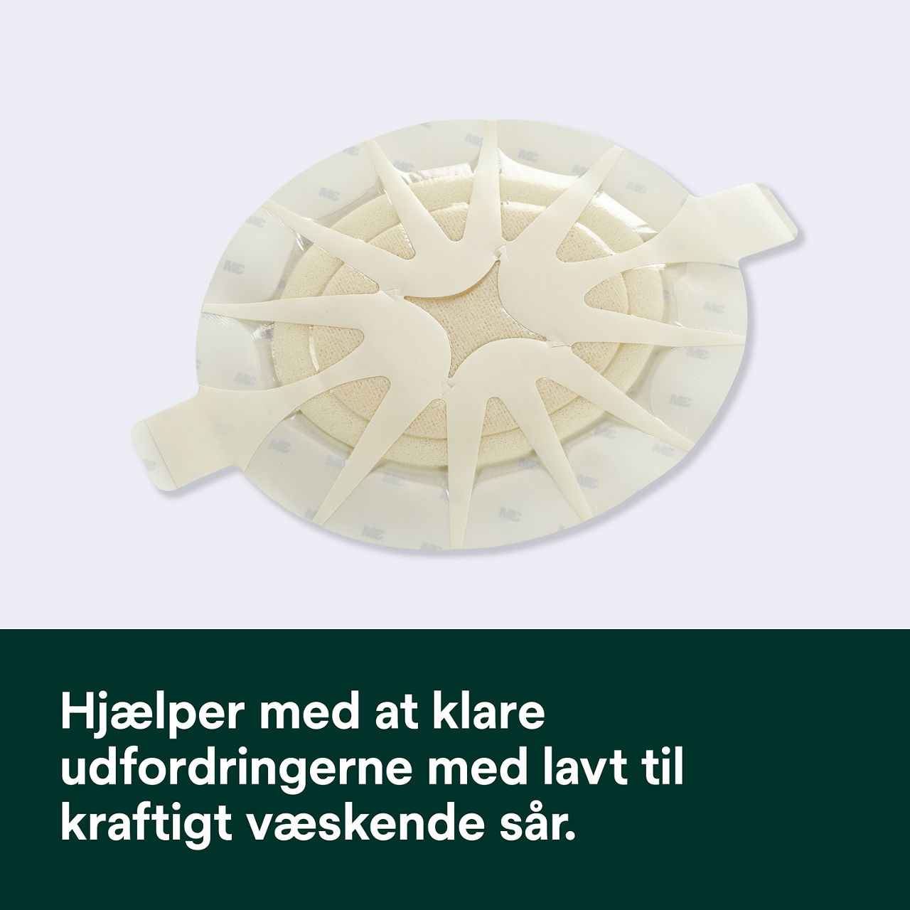(1) Tegaderm HP Skum: Hjælper med at imødekomme udfordringerne ved lavt til stærkt væskende sår - 90613 DK