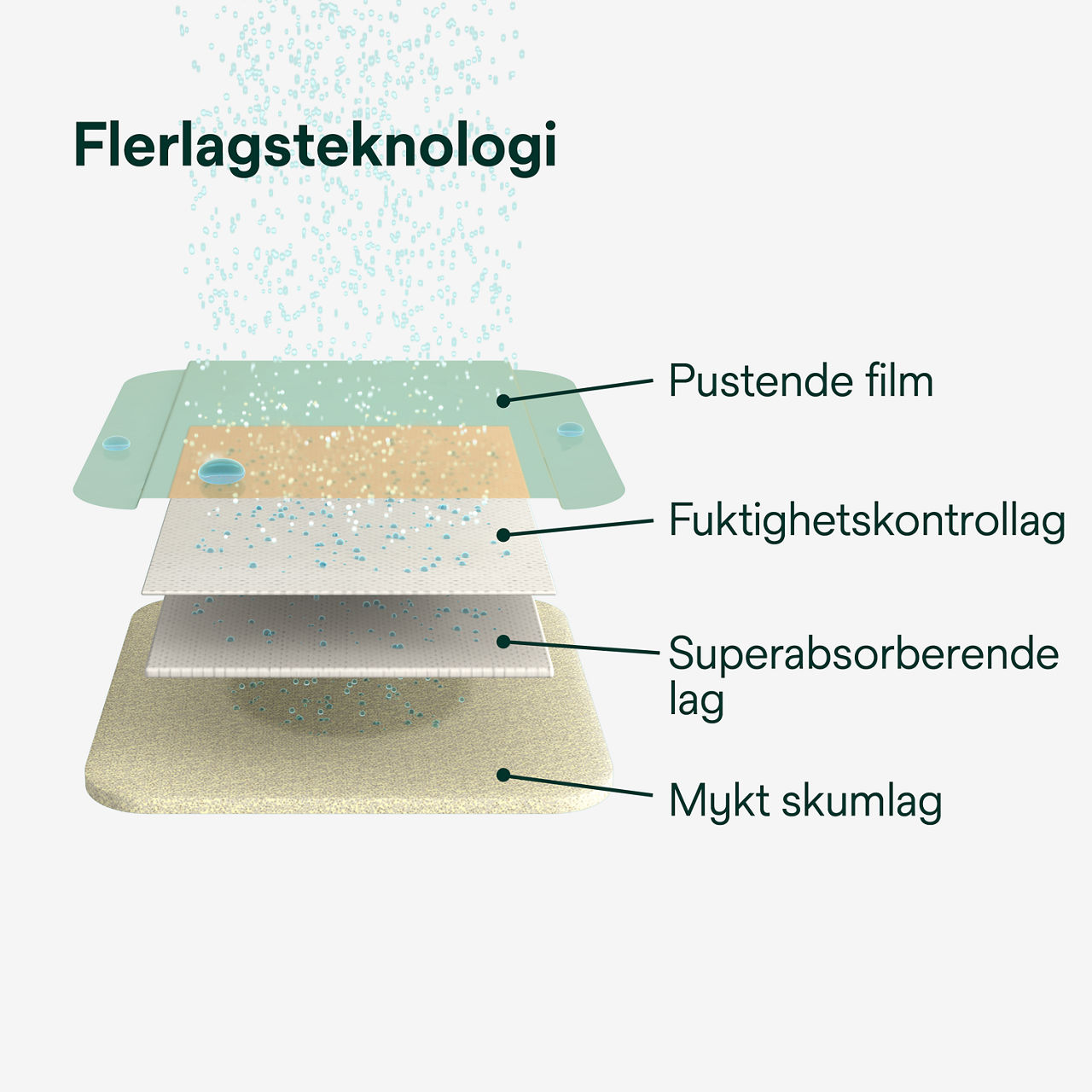 (3) Tegaderm HP Skum Non-Adesivo: Assorbente, traspirante og conformabile