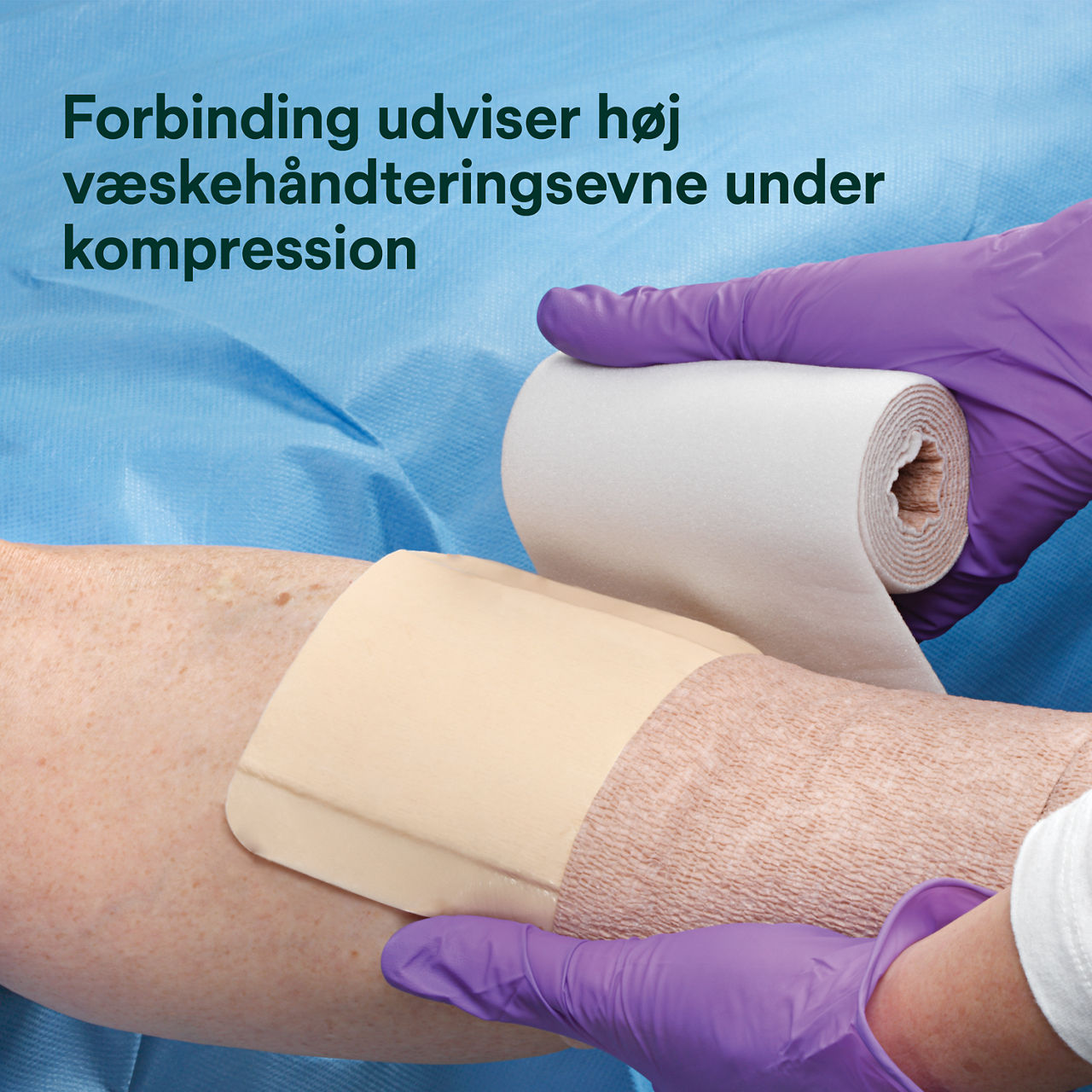 (4) Tegaderm HP Skum Ikke-klæbende: Høj væskehåndteringskapacitet under kompression