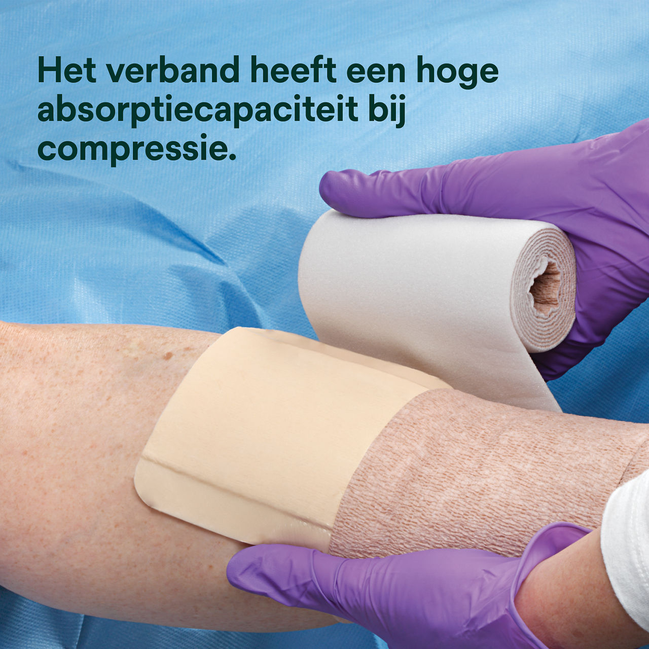 (4) Tegaderm HP Foam Niet-Adhesief: Hoge vloeistofverwerkingscapaciteit onder compressie