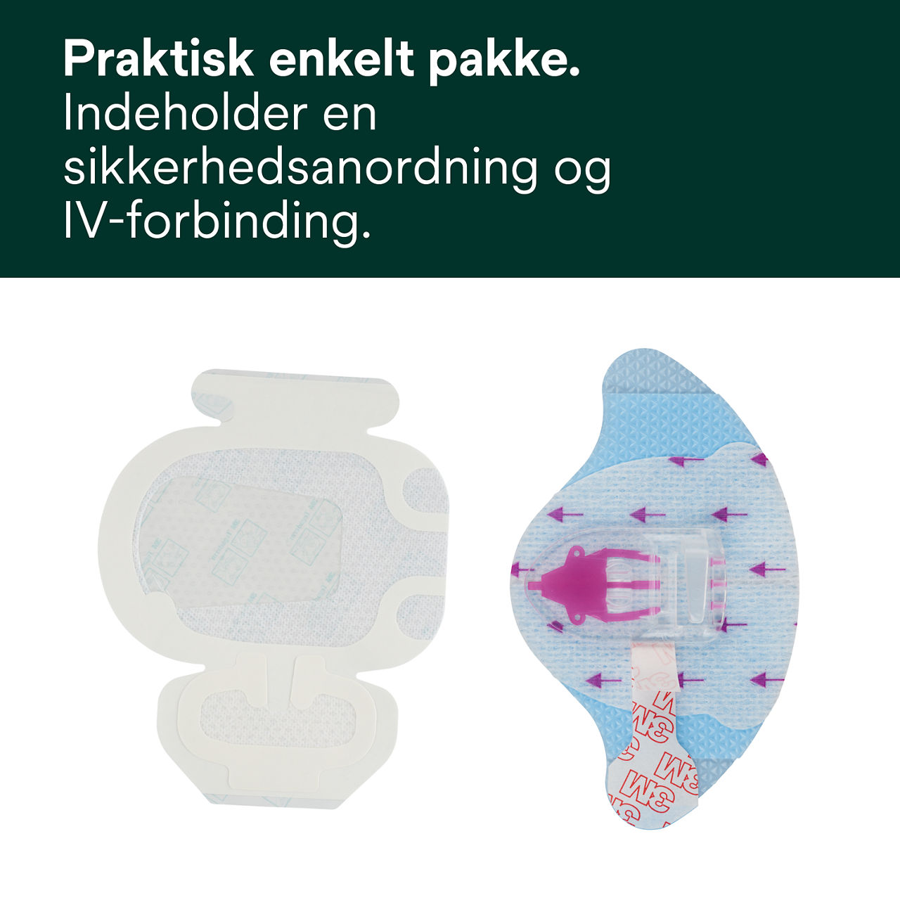 (1-1839-2100) 3M PICC/CVC + Tegaderm IV Advanced Fiksering: Praktisk enkelt pakke