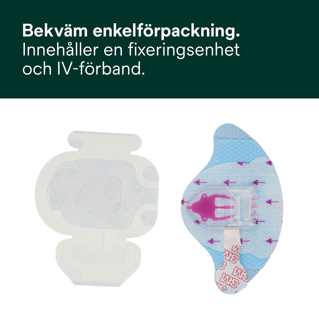 (1 - 1839-2100) 3M PICC/CVK + Tegaderm IV Advanced Fixering: Bekväm singelförpackning