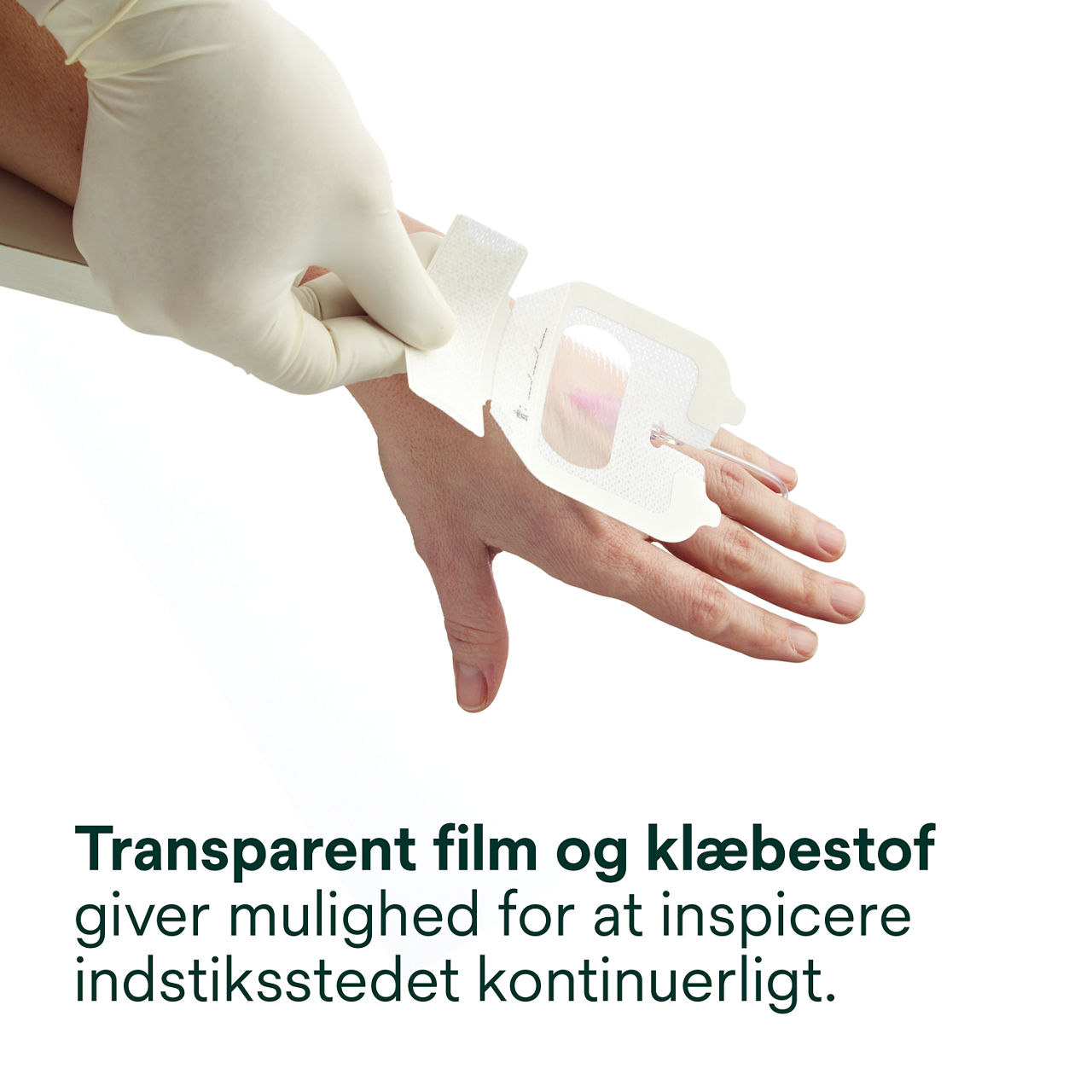 (4) Tegaderm IV Advanced Fiksering: Transparent film og klæbemiddel