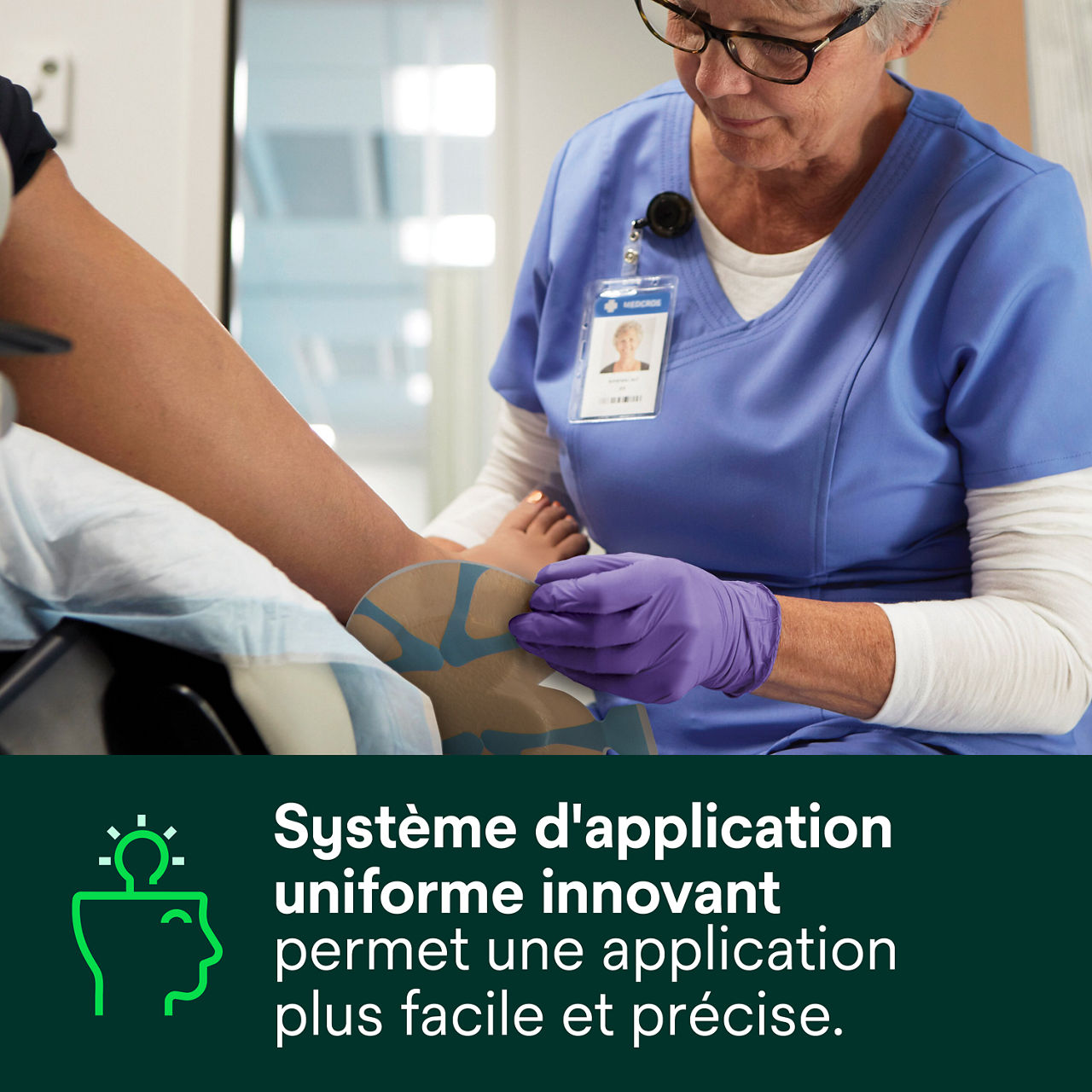 (3) Tegaderm Silicone Mousse - Talon : Système de distribution par rayons innovant