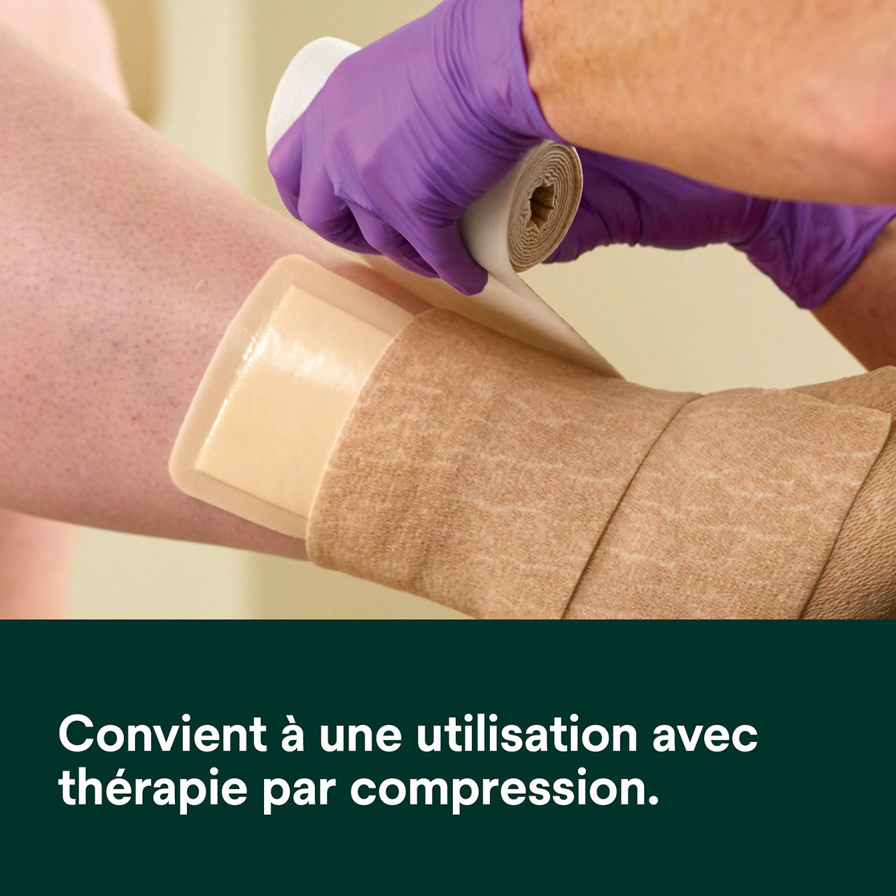 (2) Tegaderm Pansement en mousse de silicone : Peut être utilisé avec la thérapie de compression