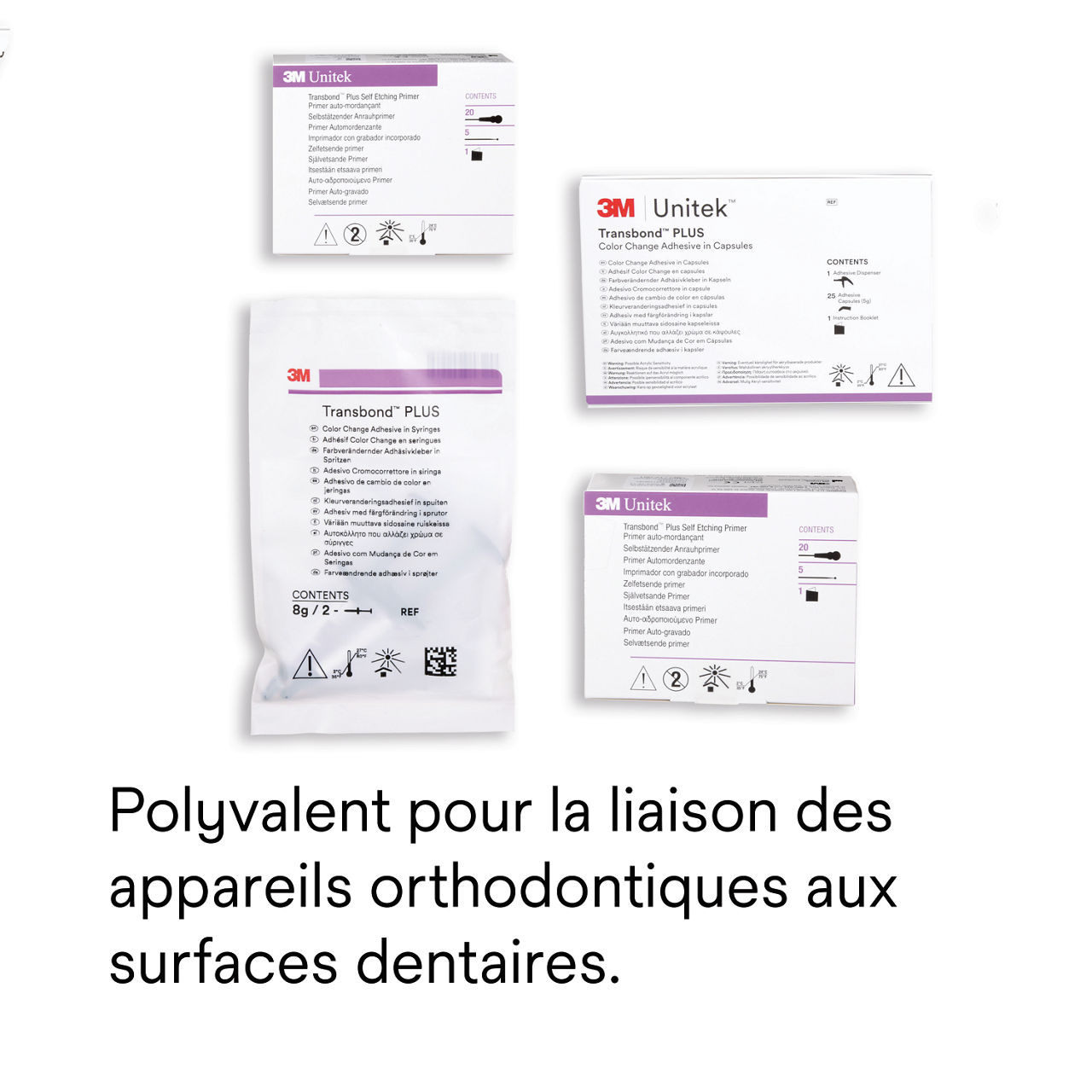 (1) Kit Adhésif Transbond Plus à changement de couleur Polyvalent pour le collage
