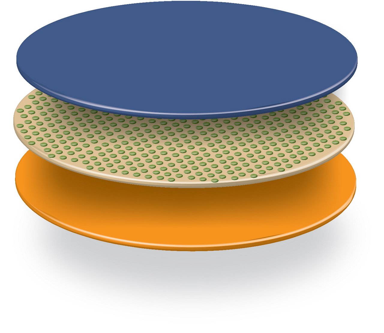 Transdermal Patch Illustration, Drug-In-Adhesive expanded layers