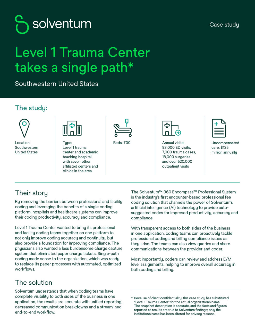 Level 1 Trauma Center Case Study