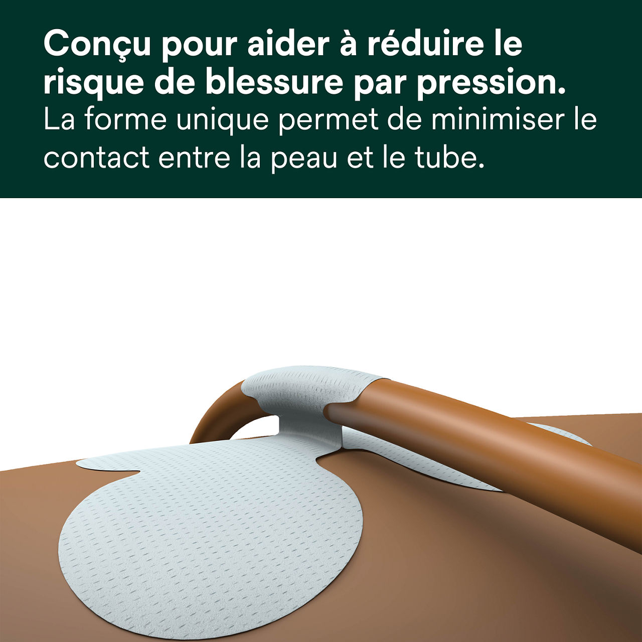 (1) Dispositif de fixation de tube : Conçu pour aider à réduire le risque de blessure par pression