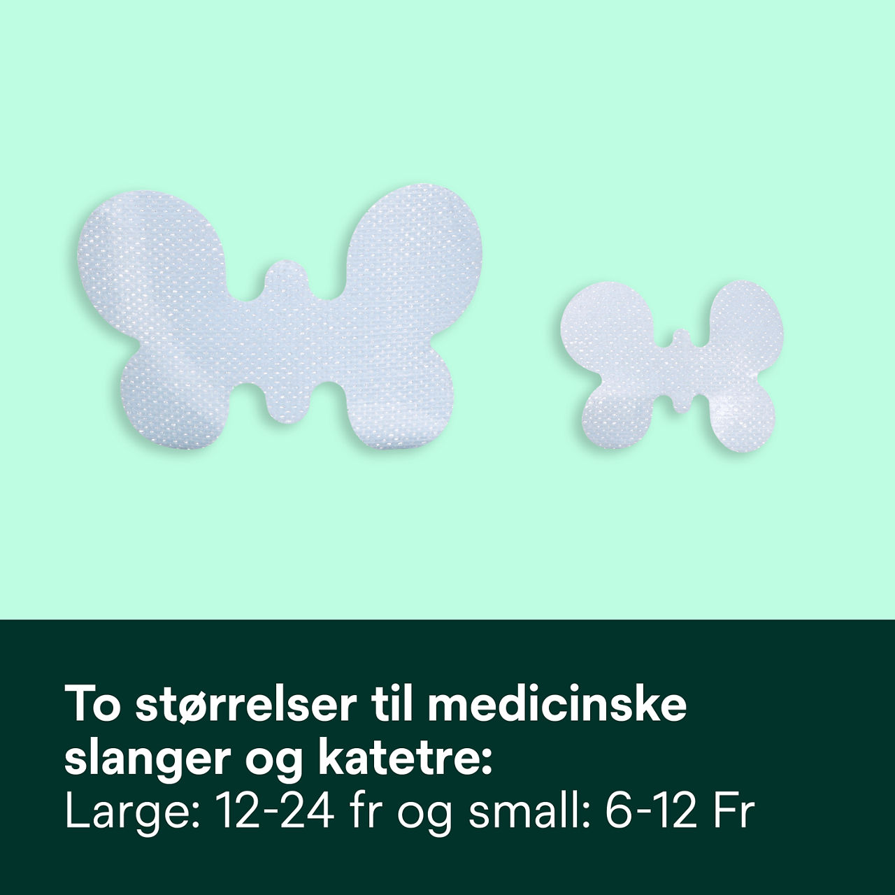 (2) Sikkerhedsanordning til rør: To størrelser til medicinske rør og katetre