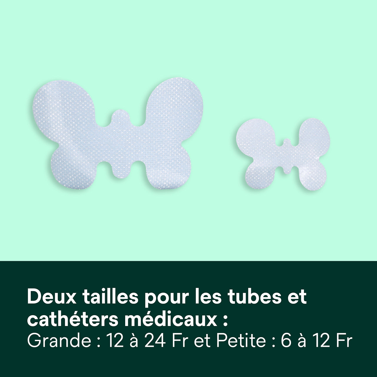(2) Dispositif de fixation de tube : Deux tailles pour tubes médicaux et cathéters